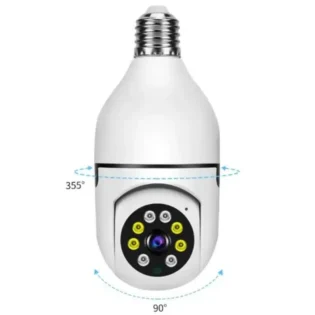 Speed-X Bulb Camera 1080P WiFi 360° Panoramic Security Camera  | Night Vision & Two-Way Audio