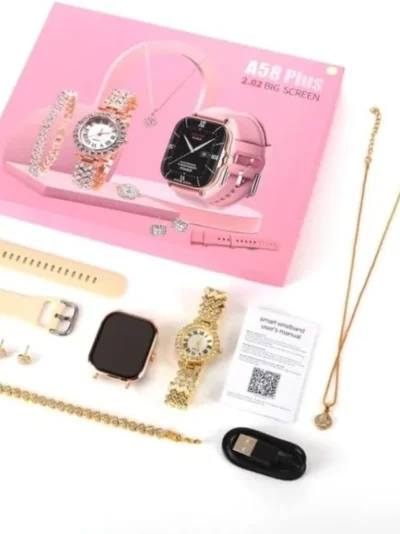 A58 Plus 6-in-1 Women’s Smartwatch | Stylish Fitness Tracker Perfect Gift Idea