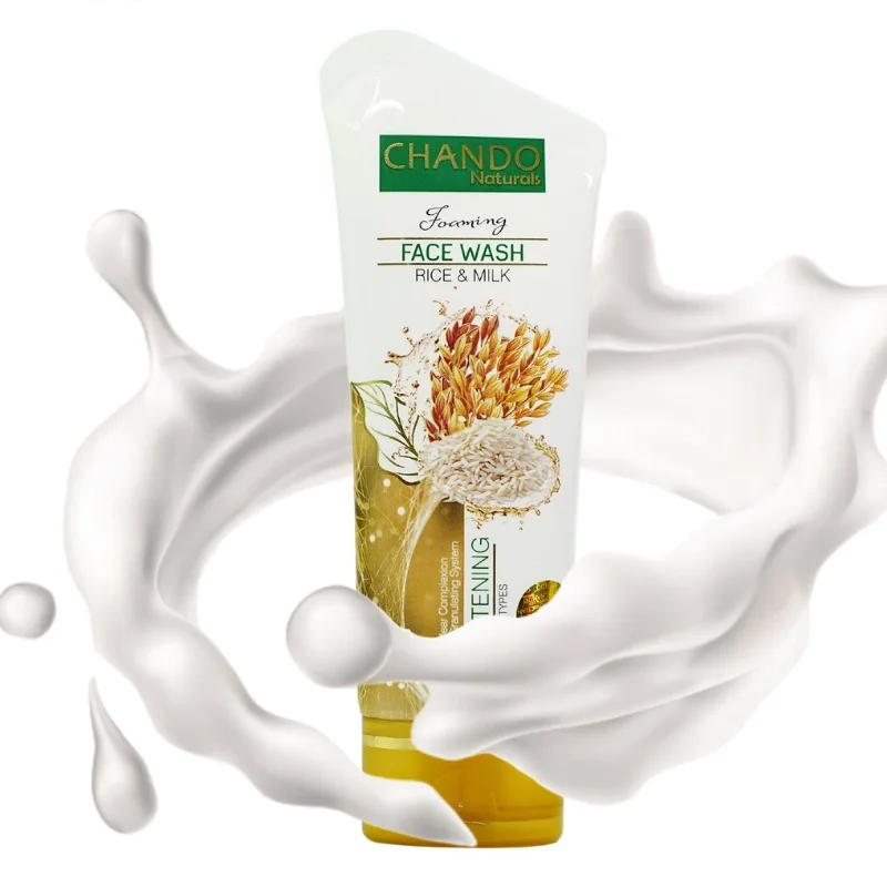 Face Wash | Chando (Rice & Milk Brightening+Charcoal Blackheads+Lemon Oil Control) Face Wash 100ml Gentle Cleanser for Radiant Glow & Oily,Combination Skin - Image 3