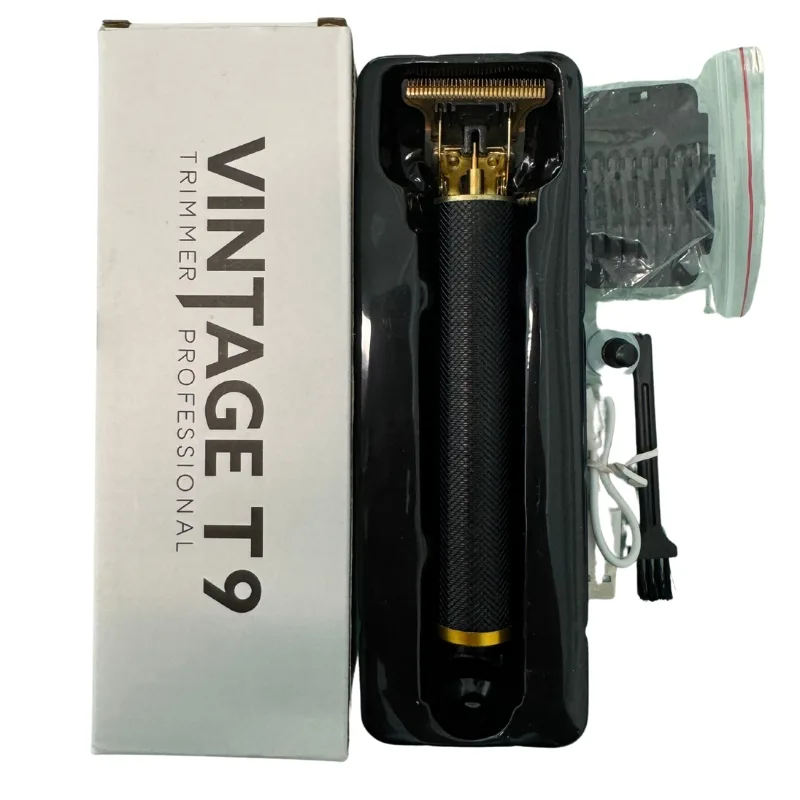 Professional T9 Hair & Beard Trimmer | Semi-Metal Body | Rechargeable Cordless Precision Clipper - Image 2