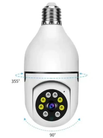 Speed-X Bulb Camera 1080P WiFi 360° Panoramic Security Camera | Night Vision & Two-Way Audio