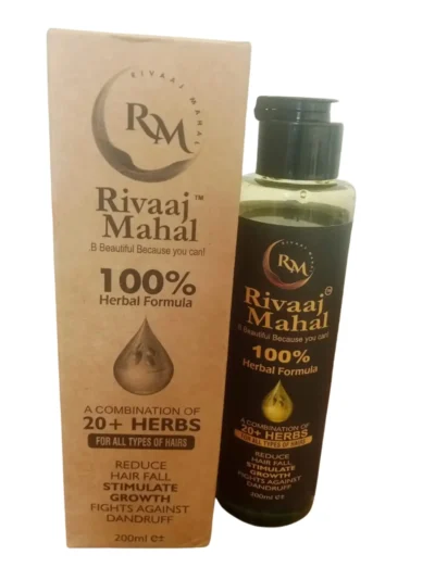 Rivaaj Mahal Herbal Hair Oil 100% | 20+ Herbs for Strong & Healthy Hair