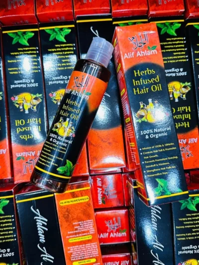 Alif Ahlam Herbs Infused Hair Oil | 100% Natural Organic Oils & Herbs