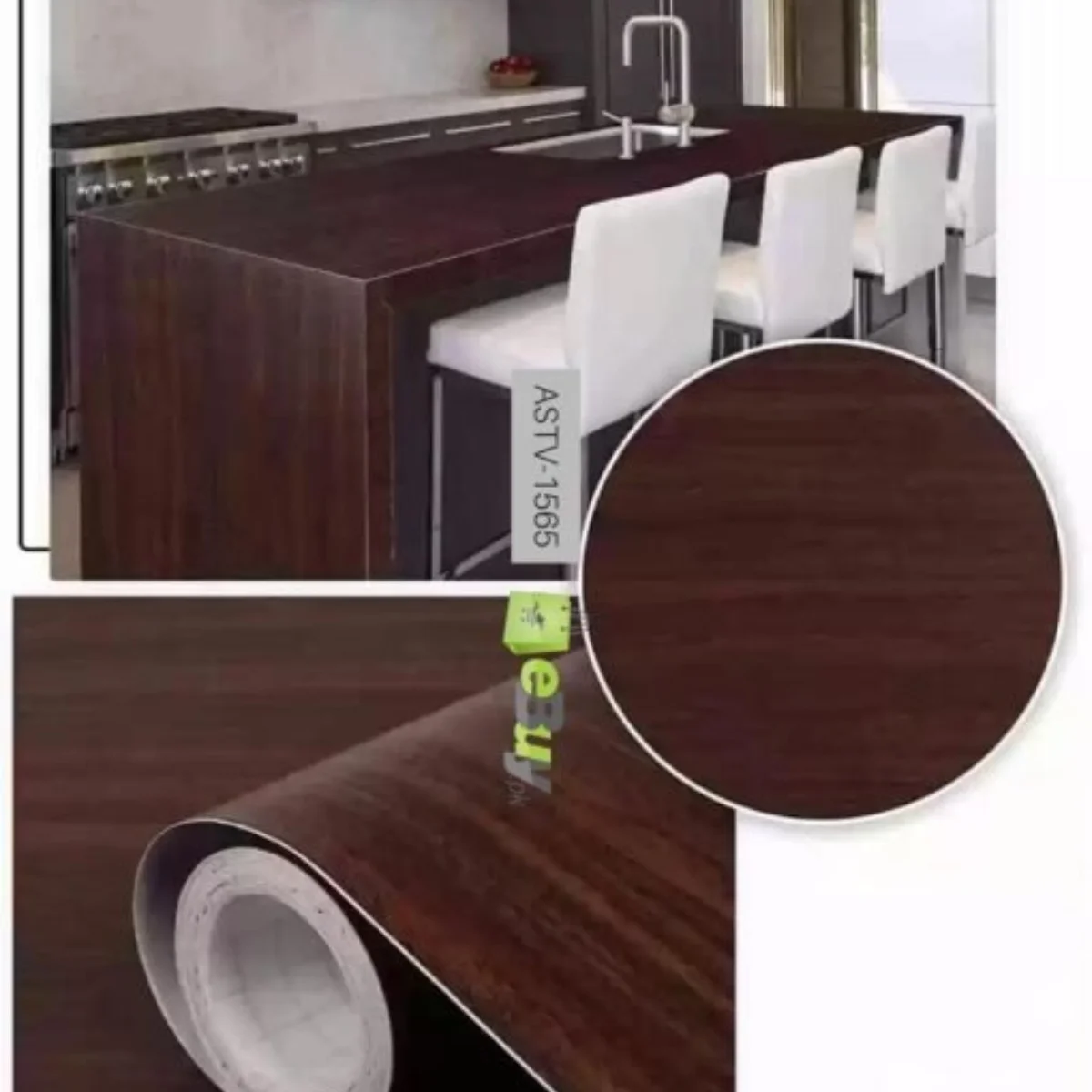 Self-Adhesive Wooden Sheet | Peel & Stick Wallpaper for Furniture Walls Kitchen Decor | YM500 - Image 2