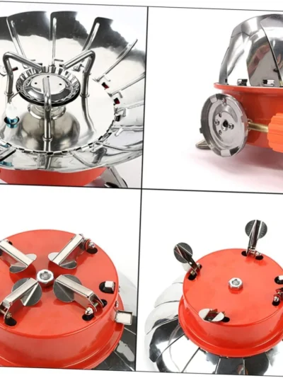 Portable Windproof Camping Stove (Without Gas Bottle) | Stainless Steel Outdoor Stove