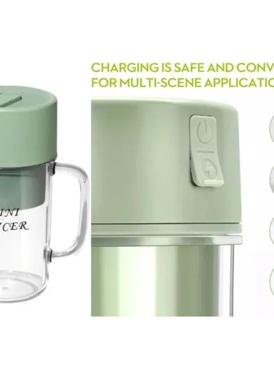 Crusher Juicer 2-in-1 Mini Portable Blender | USB Rechargeable | 6-Blade High-Speed Juicer | Random Color