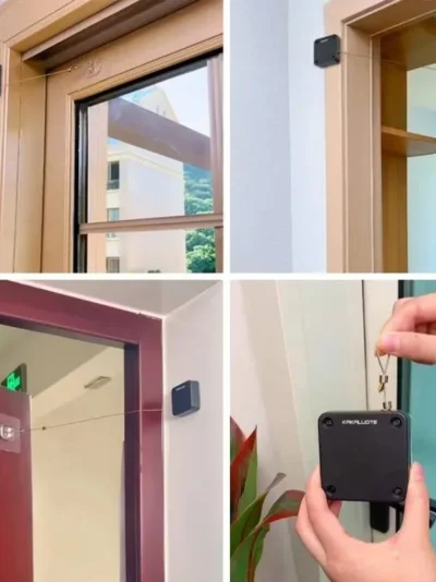 Portable Automatic Door Closer | Punch-Free Installation | Self-Closing Device with Strong Pull Force