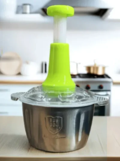 2L Manual Food Chopper | Stainless Steel Bowl & 4 Sharp Blades