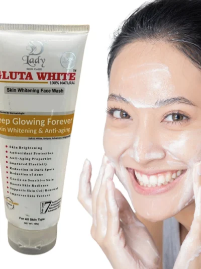 Gluta White Skin Whitening Face Wash | 7-in-1 Brightening & Anti-Aging Formula