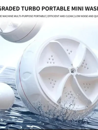 Portable USB Mini Turbo Washer | Ultrasonic Travel Washing Machine for Socks, Underwear & Dishes