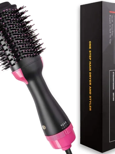 One Step Hot Air Brush | 3-in-1 Dryer, Straightener & Volumizer for Effortless Styling
