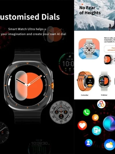 TF7 Ultra Smart Watch | Metal Body, AMOLED Display, Bluetooth Calling, Fitness & Health Tracker