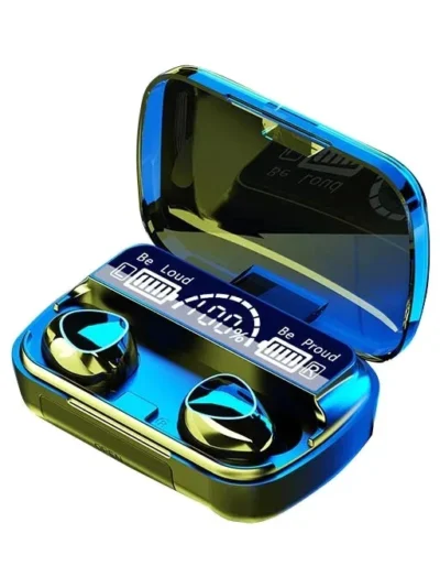 M10 Damix V 5.3 Bluetooth Wireless Earbuds with LED Display, Touch Control, and Long Battery Life