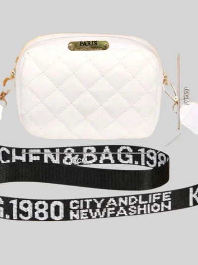 White Leather Handbag for Girls & Women | Stylish Shoulder & Crossbody Bag | Daily Use & Gift