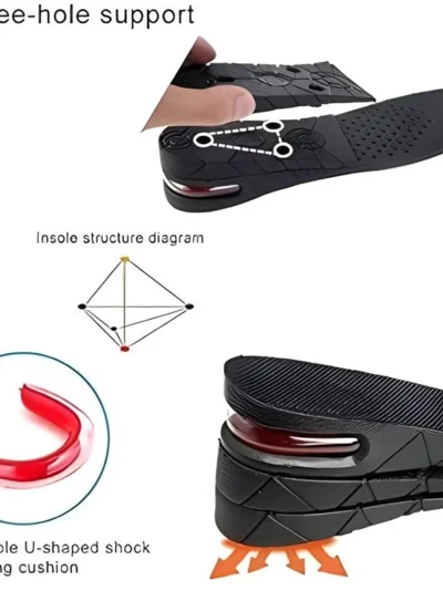 3 Layer Height Increase Insoles – Adjustable 3 cm to 7 cm | Soft, Comfortable & Shock-Absorbing | Elevator Shoe Inserts for Men & Women