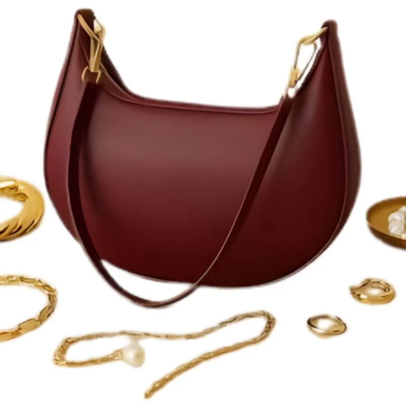 Maroon Luxury Fashion Hand Bag for Girls & Ladies | Stylish Shoulder & Crossbody Bag | Long Strap - Image 2