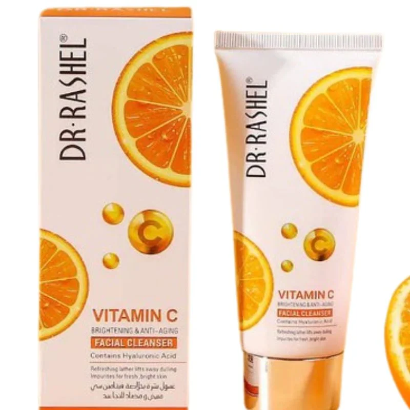 Dr. Rashel Vitamin C Brightening Facial Cleanser with Hyaluronic Acid | Deep Cleansing & Anti-Aging Formula | 80ml | Imported - Image 3