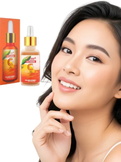Liru Collagen Vitamin C Serum Orange 30ml Brightening Anti-Aging Face Serum for Glowing Skin