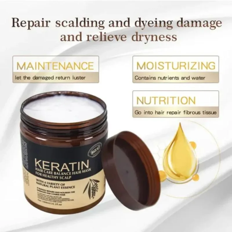 Brazil Nut Keratin Hair Mask 500ml | Nourishing, Strengthening & Smoothing Hair Treatment - Image 3