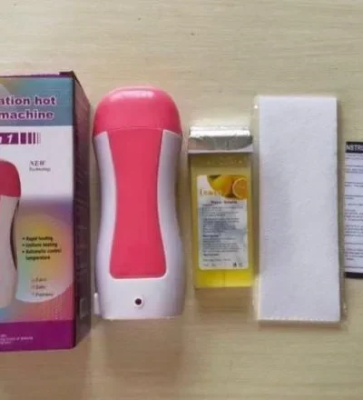 3-in-1 Wax Heater Machine for Hair Removal | Cartridge Wax Warmer + Wax Cartridge + Wax Strips & Get Free DermiVe Sensitive Moisturizing Lotion 100ml