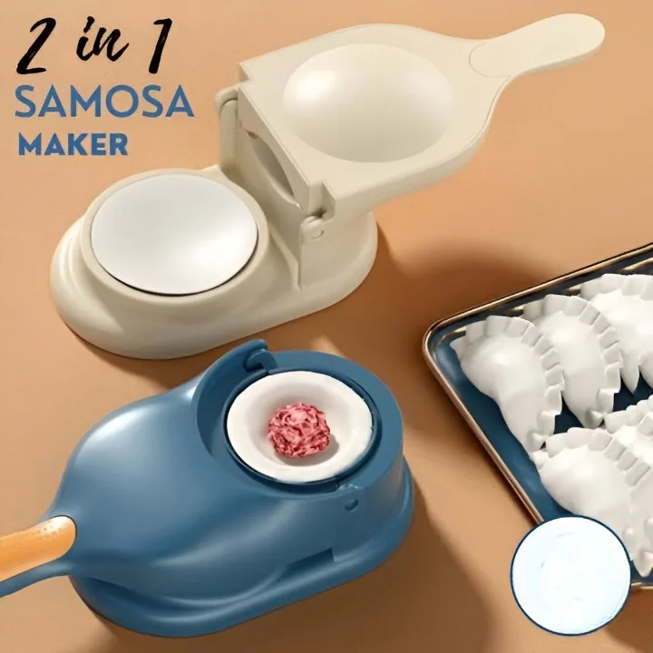 Pack of 2 | 10-Piece Multi-Function Spit Bone Plate Set + 2-in-1 Dumpling & Samosa Maker | Premium Food-Grade Kitchen Set | Random Colors - Image 5