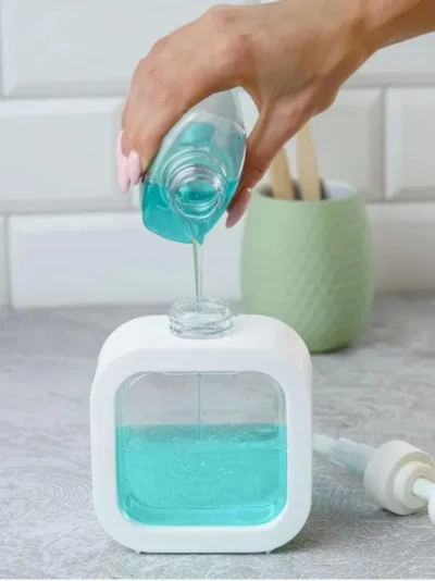 Portable Refillable Soap Dispenser Bottle | 300ml 500ml Clear Pump Bottle for Kitchen Bathroom Shower Lotion Shampoo