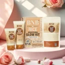 BNB Rice Extract Bright & Glow Facial Kit | 3-in-1 Whitening, Brightening & Hydrating Skincare & Get Free Retinol Snake Venom Peptide Gold Mask | Anti-Aging Moisturizing Brightening Skincare Cream 100g