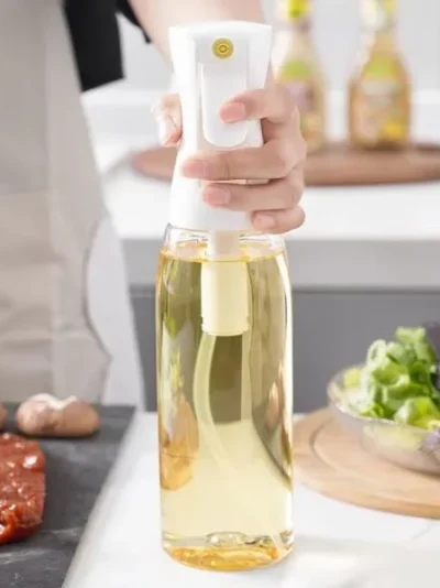 Plastic Glass Kitchen Cooking Spray Bottle | 200ML | BBQ Olive Oil & Vinegar Oil Sprayer