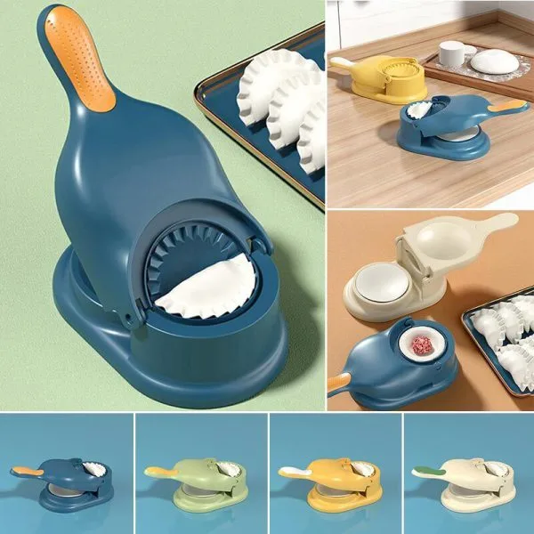 Pack of 2 | 10-Piece Multi-Function Spit Bone Plate Set + 2-in-1 Dumpling & Samosa Maker | Premium Food-Grade Kitchen Set | Random Colors - Image 2