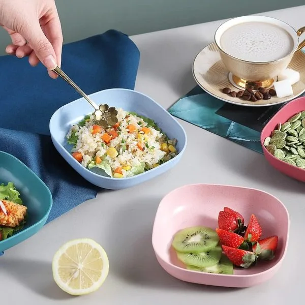 Pack of 2 | 10-Piece Multi-Function Spit Bone Plate Set + 2-in-1 Dumpling & Samosa Maker | Premium Food-Grade Kitchen Set | Random Colors - Image 3