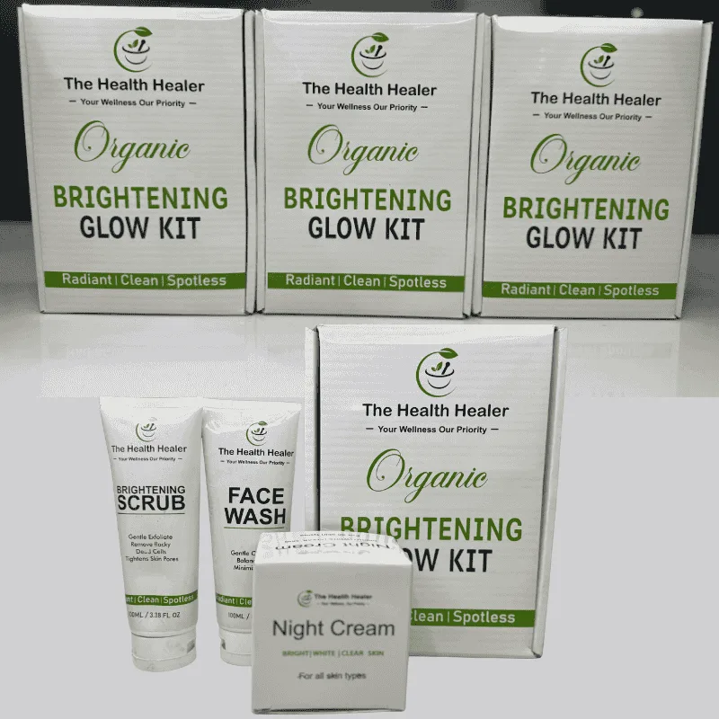 Brightening Glow Kit by The Health Healer | Face Wash, Scrub & Night Cream Set - Image 4